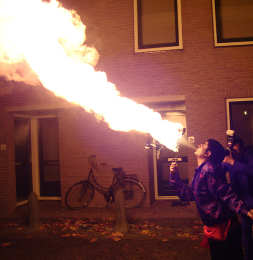 zigeunersfeest vuurspuuger